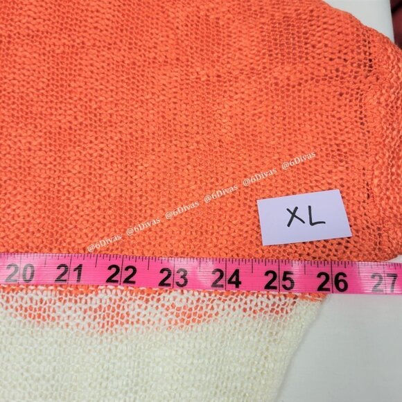 Sweater Top in coral cream soft lightweight Blouse top-  NEW - Picture 11 of 12